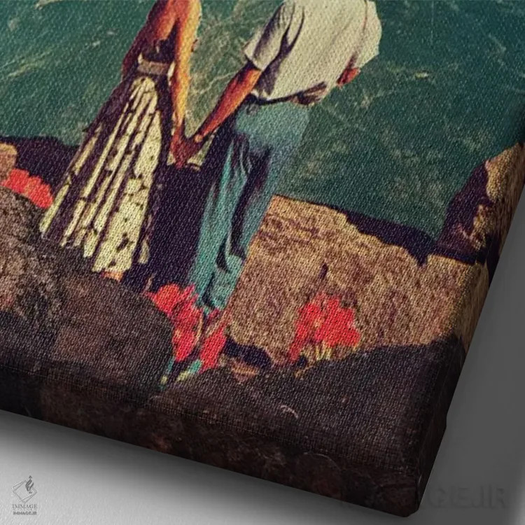 تابلو دکوراتیو "عشق" اثر فرانک موس - نمای نزدیک بافت بوم