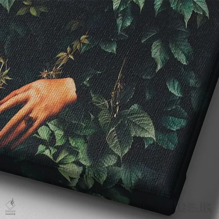 تابلو دکوراتیو "صبر ۲" اثر فرانک موس - نمای نزدیک بافت بوم