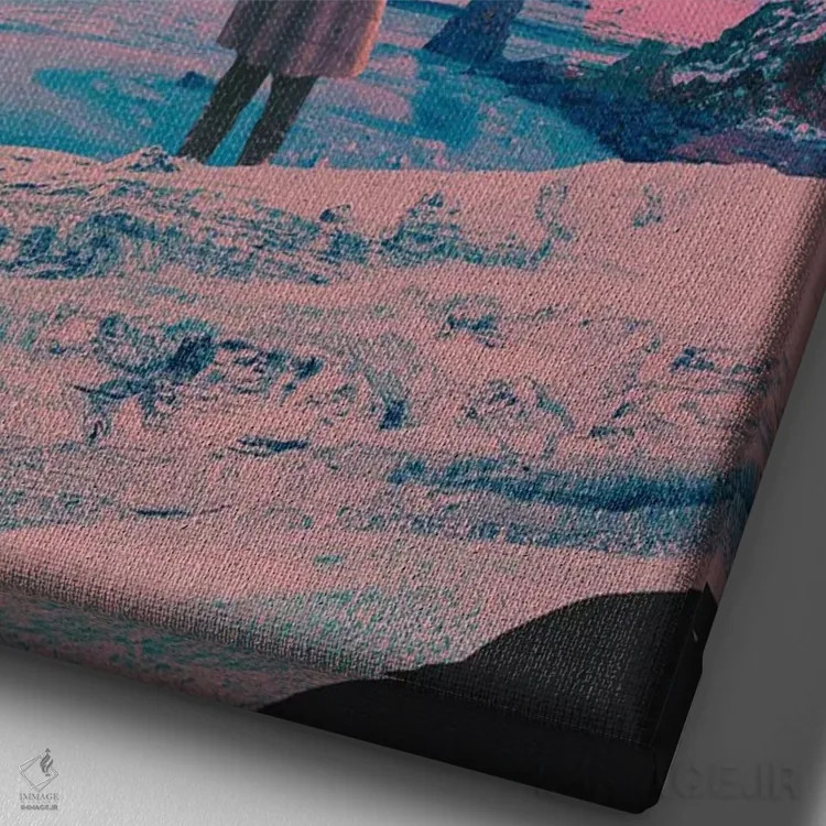 تابلو دکوراتیو "آیا هنوز مرا به یاد خواهی داشت" اثر فرانک موس - نمای نزدیک بافت بوم