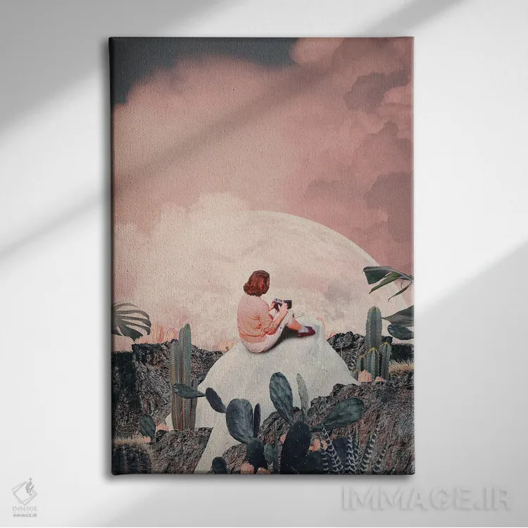 تابلو دکوراتیو "برایت چند عکس خواهم فرستاد" اثر فرانک موس - نمای روبهرو روی دیوار