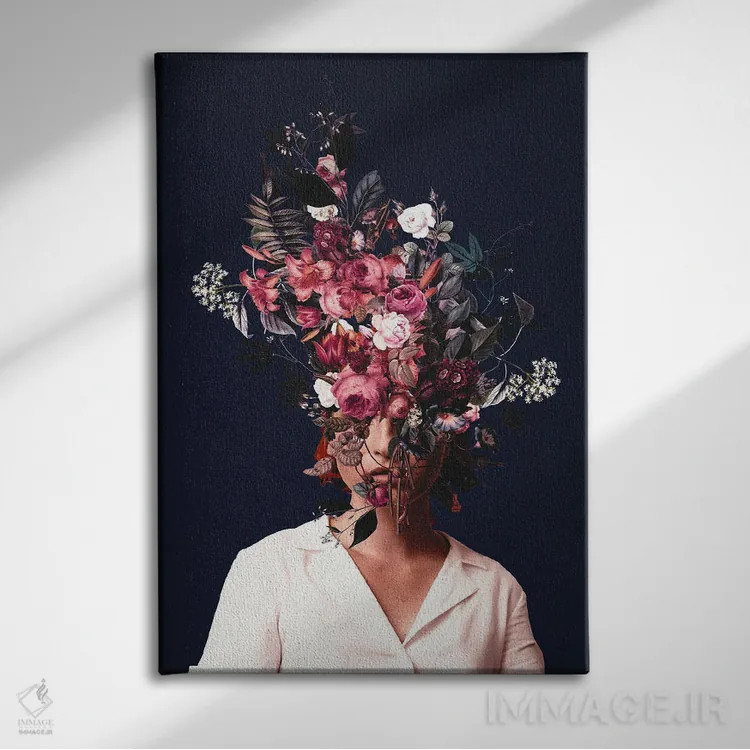 تابلو دکوراتیو "خاطره ای از گل رز" اثر فرانک موس - نمای روبهرو روی دیوار