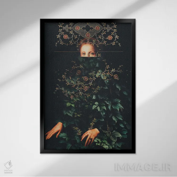 تابلو دکوراتیو "صبر ۲" اثر فرانک موس - نمای قابدار مشکی