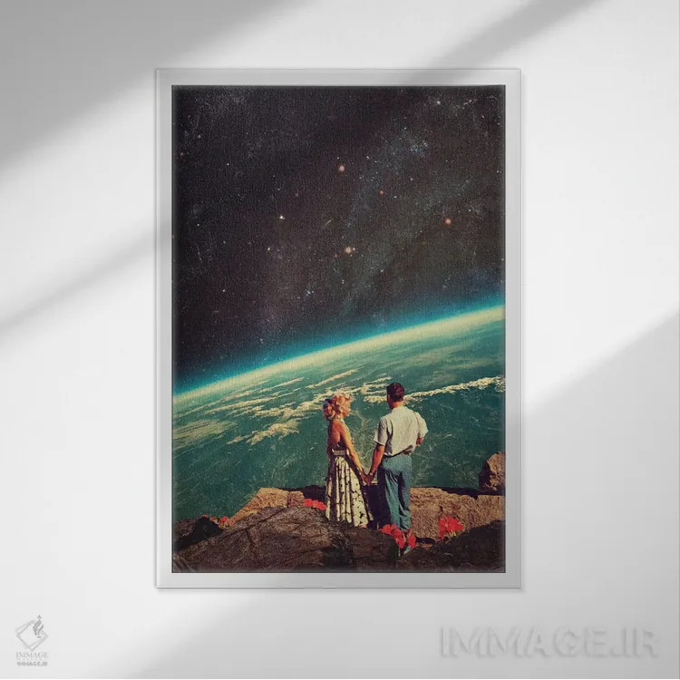 تابلو دکوراتیو "عشق" اثر فرانک موس - نمای قابدار سفید