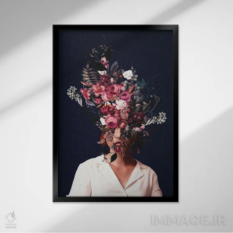 تابلو دکوراتیو "خاطره ای از گل رز" اثر فرانک موس - نمای قابدار مشکی