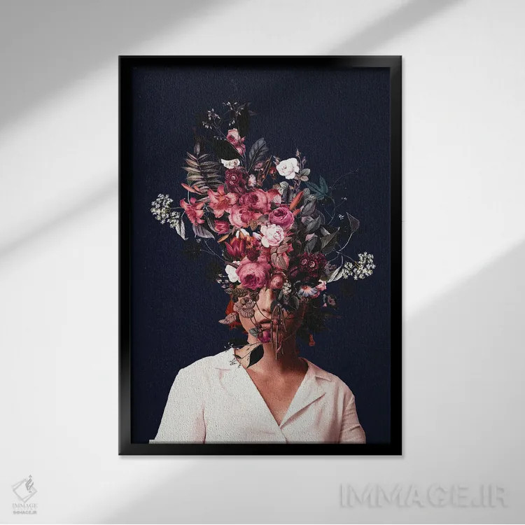 تابلو دکوراتیو "خاطره ای از گل رز" اثر فرانک موس - نمای قابدار مشکی