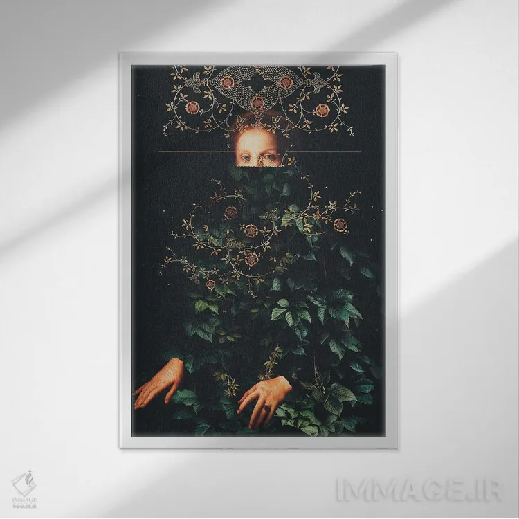 تابلو دکوراتیو "صبر ۲" اثر فرانک موس - نمای قابدار سفید