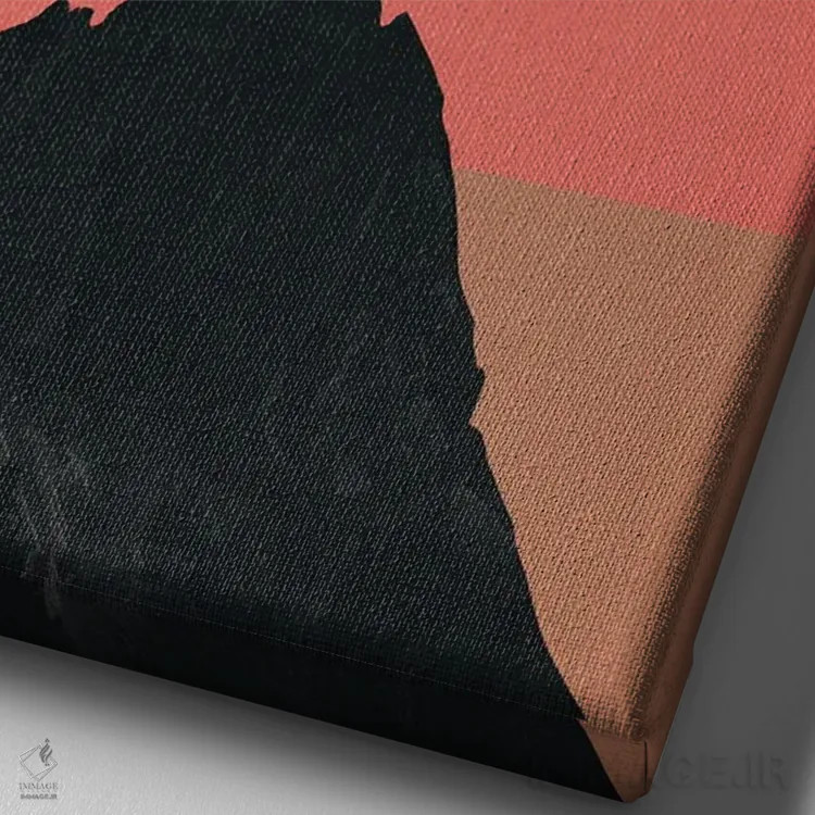 تابلو دکوراتیو "آفتاب تابستانی صورتی" اثر فرانک موس - نمای نزدیک بافت بوم