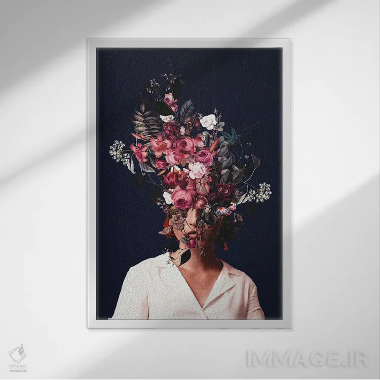 تابلو دکوراتیو "خاطره ای از گل رز" اثر فرانک موس - نمای قابدار سفید
