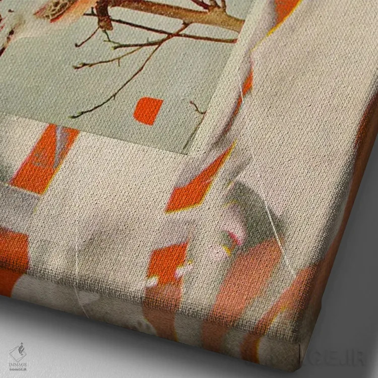 تابلو دکوراتیو "زندگی دیگر" اثر فرانک موس - نمای نزدیک بافت بوم