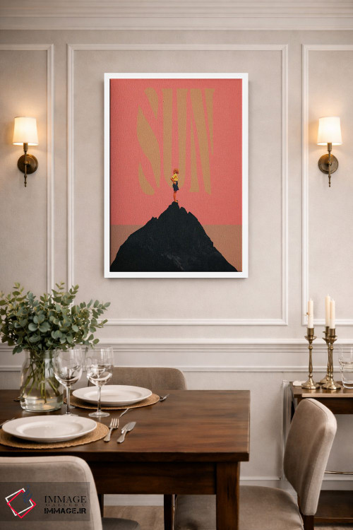 تابلو دکوراتیو "آفتاب تابستانی صورتی" اثر فرانک موس - D1W