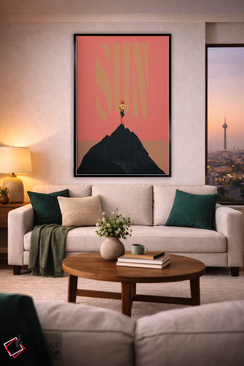 تابلو دکوراتیو "آفتاب تابستانی صورتی" اثر فرانک موس - D2B