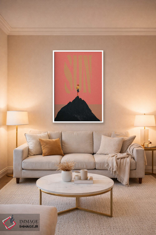 تابلو دکوراتیو "آفتاب تابستانی صورتی" اثر فرانک موس - D3W