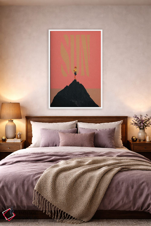 تابلو دکوراتیو "آفتاب تابستانی صورتی" اثر فرانک موس - D4W