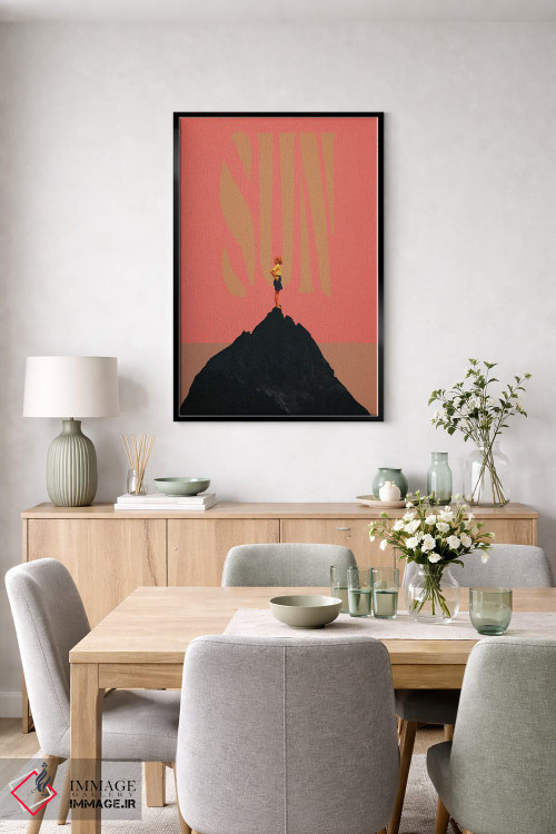 تابلو دکوراتیو "آفتاب تابستانی صورتی" اثر فرانک موس - D6B