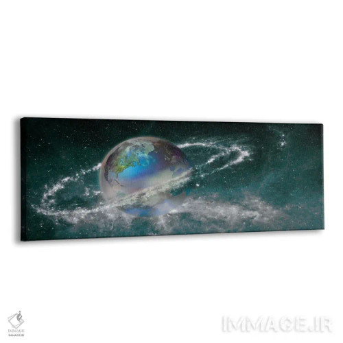 تابلو دکوراتیو زمین در میدان ستاره ای اثر پانورامیک ایمجز - نمای پرسپکتیو محصول