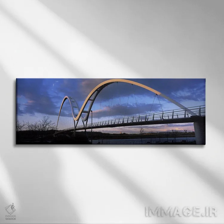 تابلو دکوراتیو River Tees, Stockton-On-Tees, Cleveland, England" - "پل… اثر پانورامیک ایمجز - نمای روبهرو روی دیوار