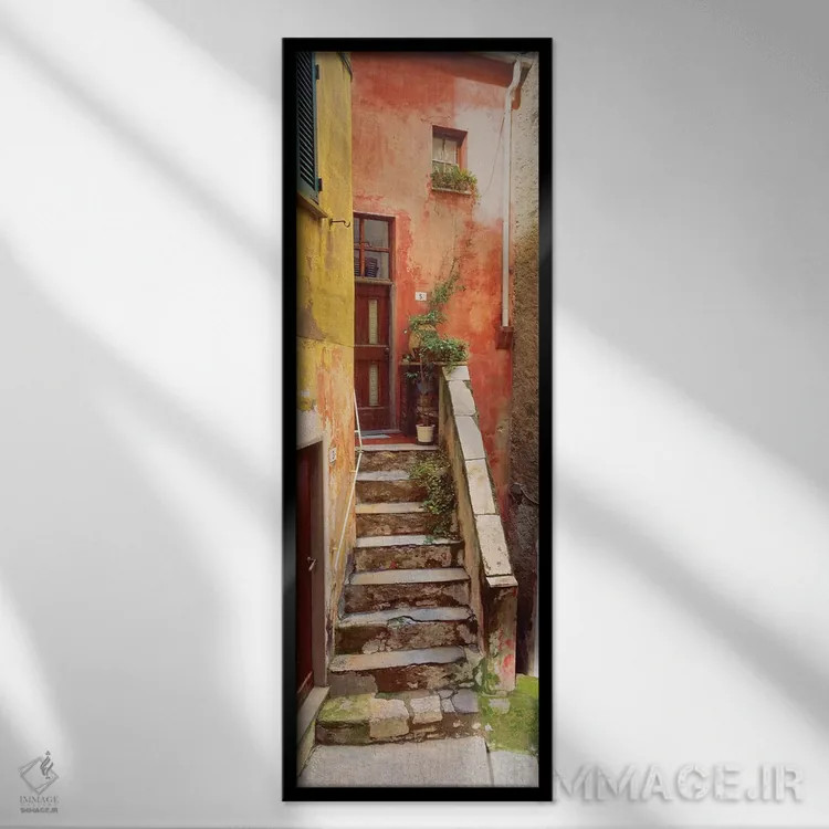 تابلو دکوراتیو Tellaro, Italy II,تلارو روستایی، تلارو، ایتالیا اثر جیم نیلسن - نمای قابدار مشکی