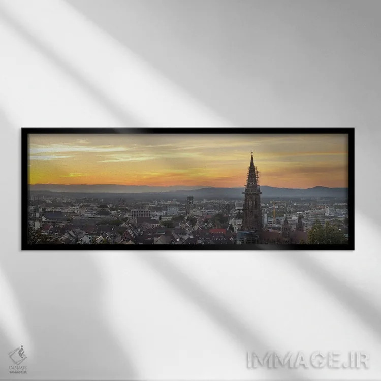 تابلو دکوراتیو Freiburg Munster, Baden-Wurttemberg, Germany" - "برج یک… اثر پانورامیک ایمجز - نمای قابدار مشکی