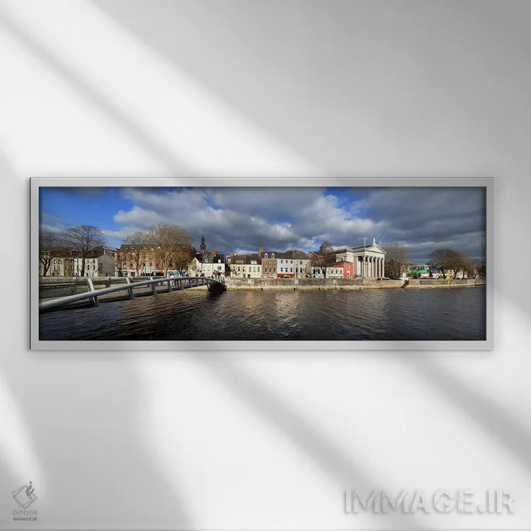 تابلو دکوراتیو St Annes Church Behind, And St Mary's Church ,Cork City… اثر پانورامیک ایمجز - نمای قابدار سفید