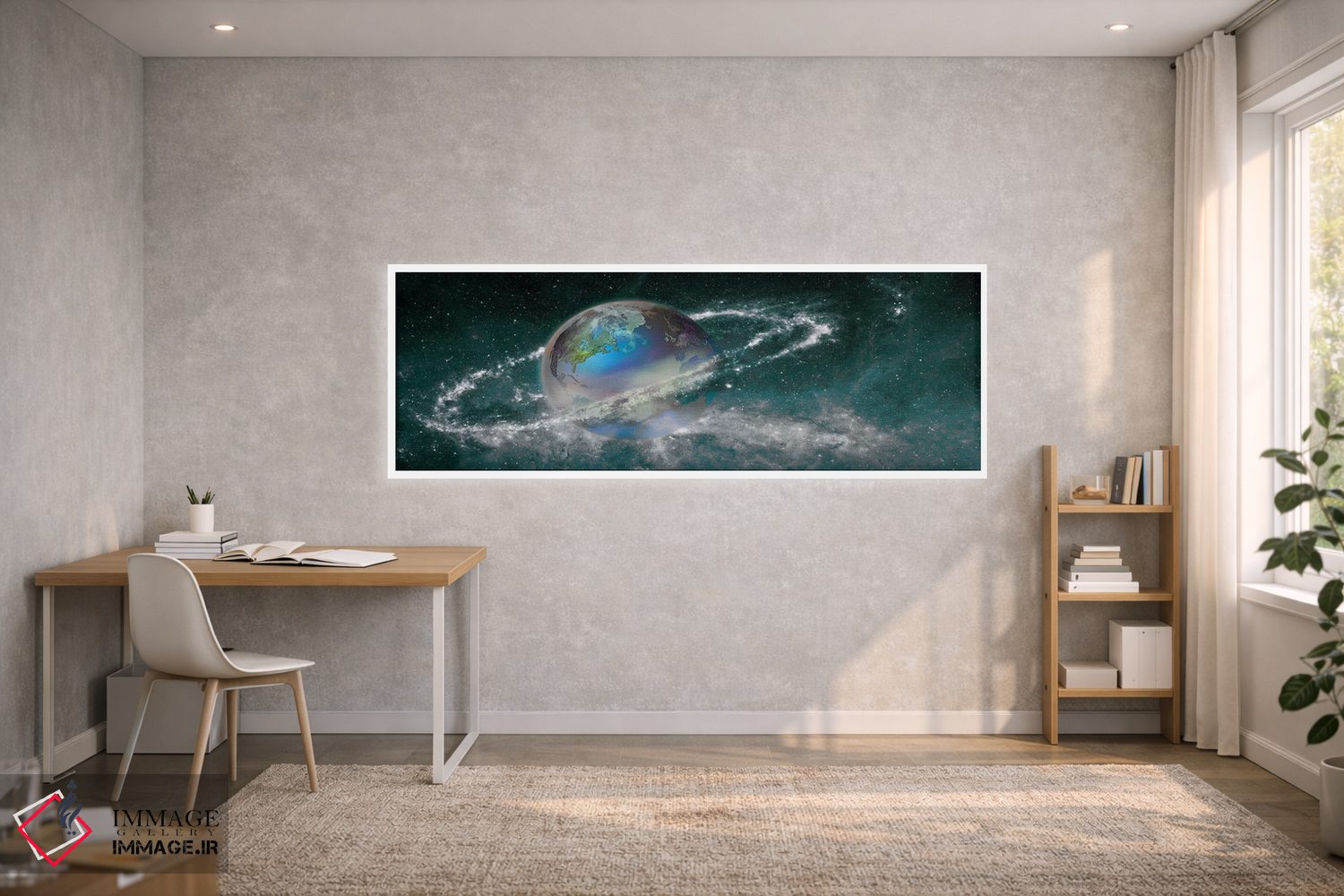 تابلو دکوراتیو زمین در میدان ستاره ای اثر پانورامیک ایمجز - D1W