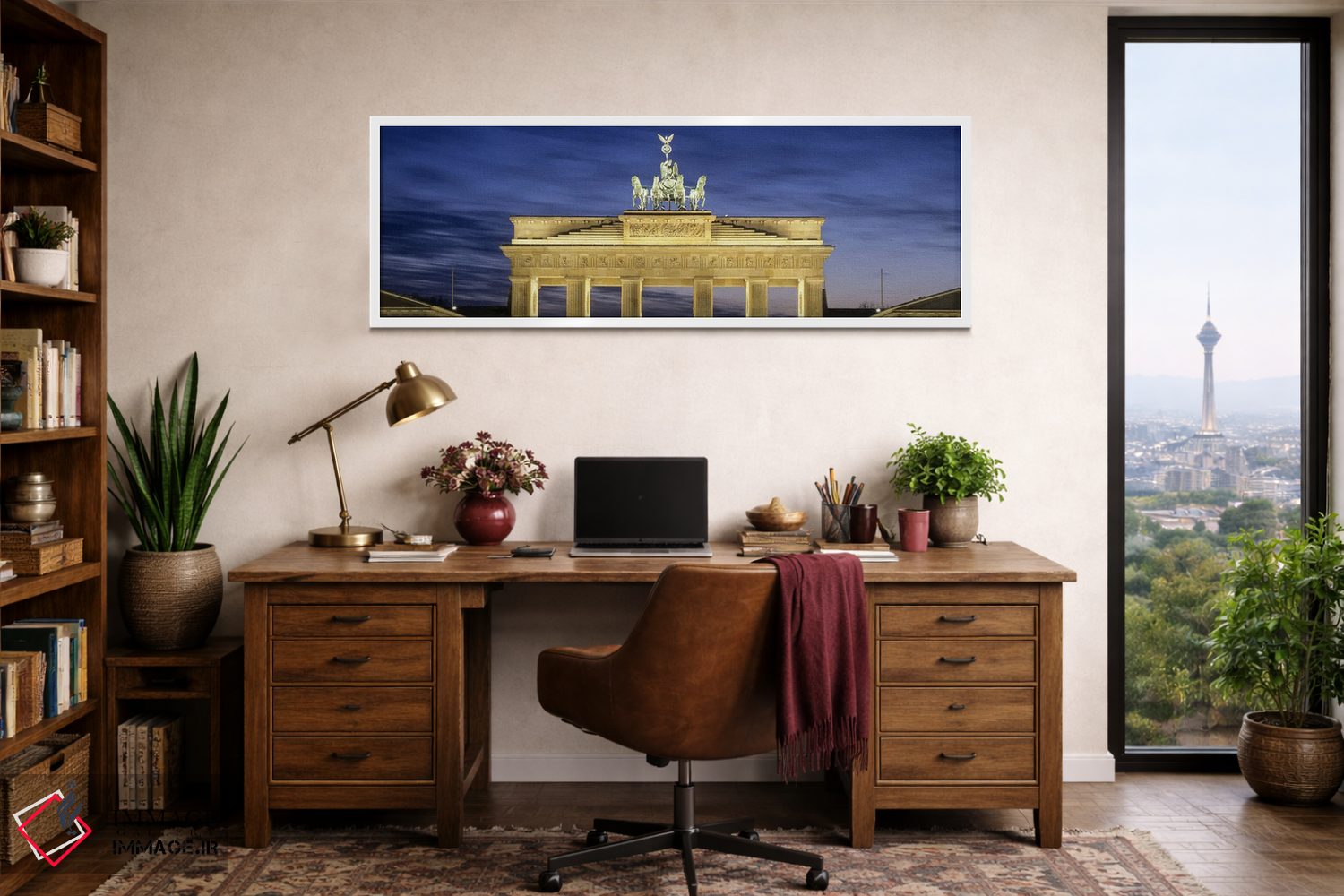 تابلو دکوراتیو Pariser Platz, Berlin, Germany" - "مجسمه کوادریگا بر در… اثر پانورامیک ایمجز - D1W