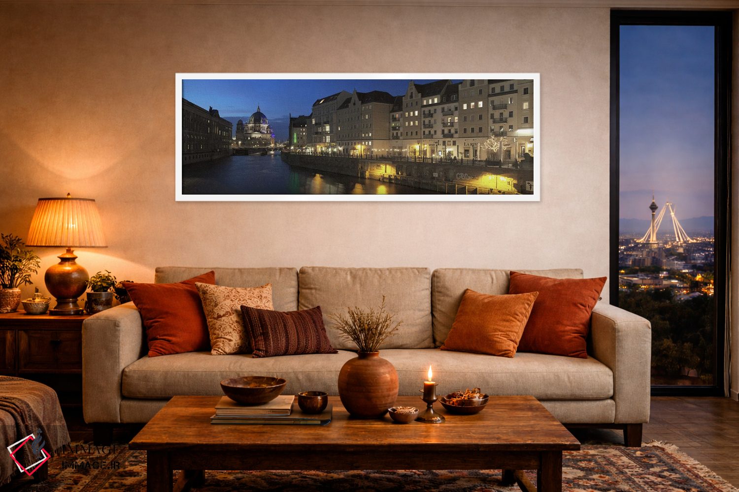 تابلو دکوراتیو Berlin, Germany" - "کلیسای جامع برلین و نیکولای ویرتل د… اثر پانورامیک ایمجز - D3W