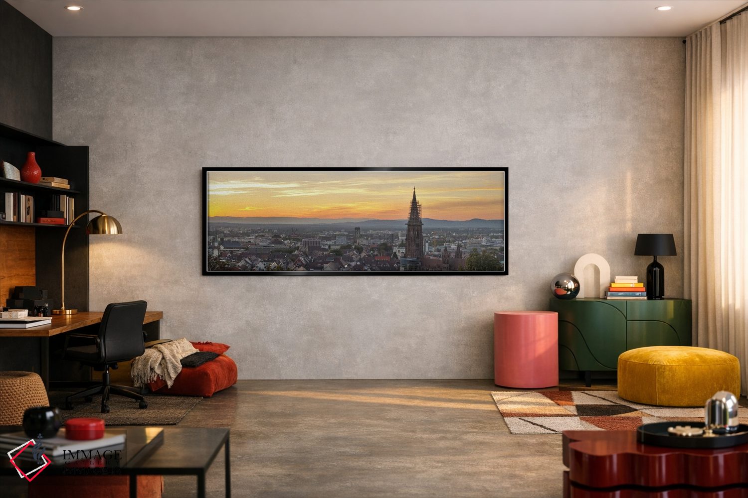تابلو دکوراتیو Freiburg Munster, Baden-Wurttemberg, Germany" - "برج یک… اثر پانورامیک ایمجز - D6B