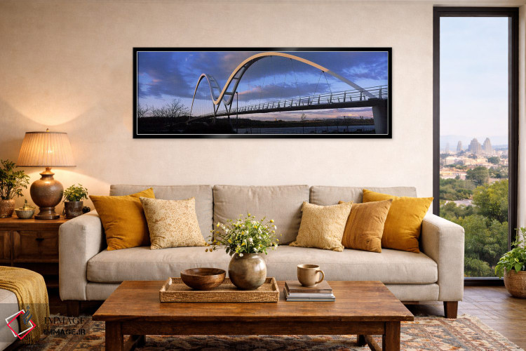 تابلو دکوراتیو River Tees, Stockton-On-Tees, Cleveland, England" - "پل… اثر پانورامیک ایمجز - D6B