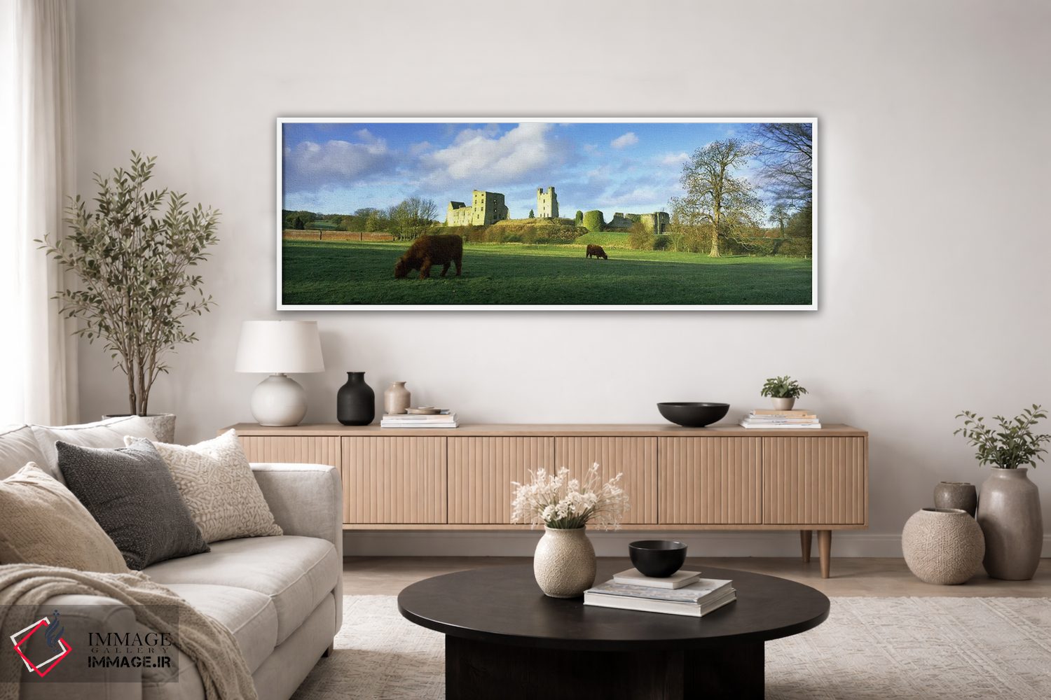 تابلو دکوراتیو Helmsley, North Yorkshire, England" - "گاوهای هایلند در… اثر پانورامیک ایمجز - D3W