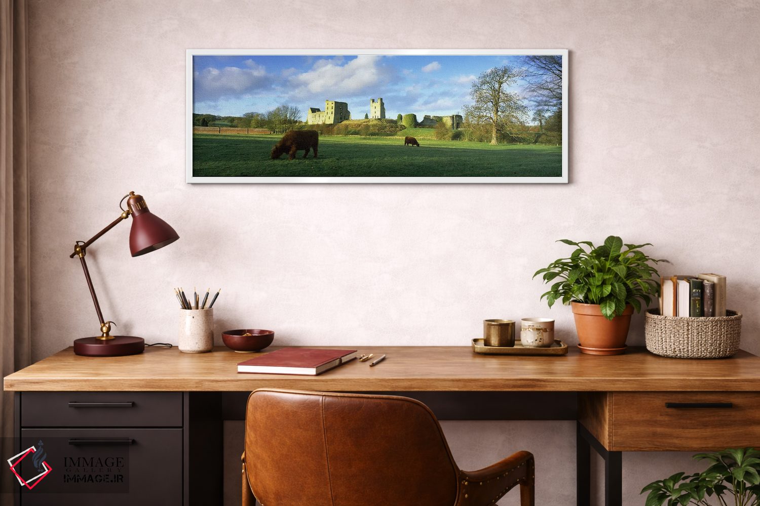 تابلو دکوراتیو Helmsley, North Yorkshire, England" - "گاوهای هایلند در… اثر پانورامیک ایمجز - D4W