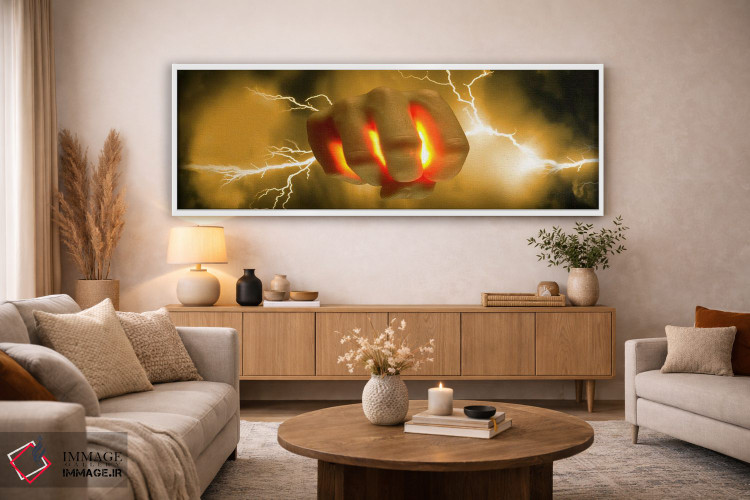 تابلو دکوراتیو صاعقه خارج شده از دست اثر پانورامیک ایمجز - D3W