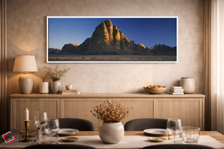 تابلو دکوراتیو Wadi Rum, Jordan" - "شکل گیری های سنگی در یک چشم انداز… اثر پانورامیک ایمجز - D2W
