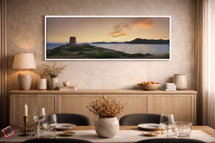 تابلو دکوراتیو Saracen Tower, Costa del Sud, Sulcis, Sardinia, Italy"… اثر پانورامیک ایمجز - D2W