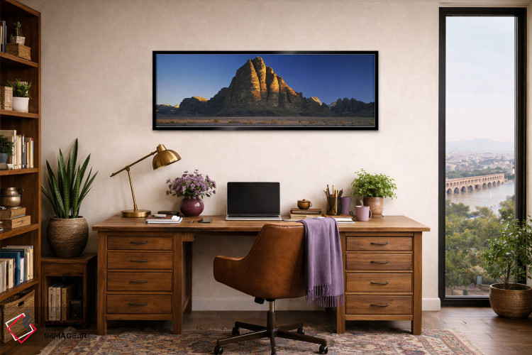تابلو دکوراتیو Wadi Rum, Jordan" - "شکل گیری های سنگی در یک چشم انداز… اثر پانورامیک ایمجز - D3B