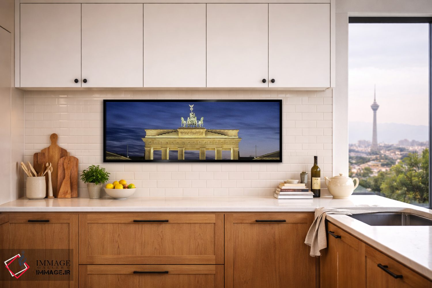 تابلو دکوراتیو Pariser Platz, Berlin, Germany" - "مجسمه کوادریگا بر در… اثر پانورامیک ایمجز - D4B