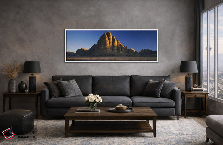 تابلو دکوراتیو Wadi Rum, Jordan" - "شکل گیری های سنگی در یک چشم انداز… اثر پانورامیک ایمجز - D5W