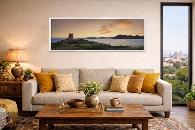 تابلو دکوراتیو Saracen Tower, Costa del Sud, Sulcis, Sardinia, Italy"… اثر پانورامیک ایمجز - D4W