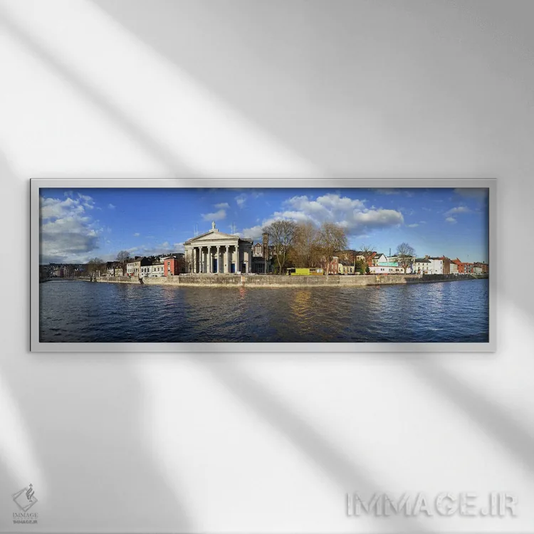 تابلو دکوراتیو Ireland" - "کلیسای سنت ماری کنار رودخانه لی، شهر کرک، ا… اثر پانورامیک ایمجز - نمای قابدار سفید