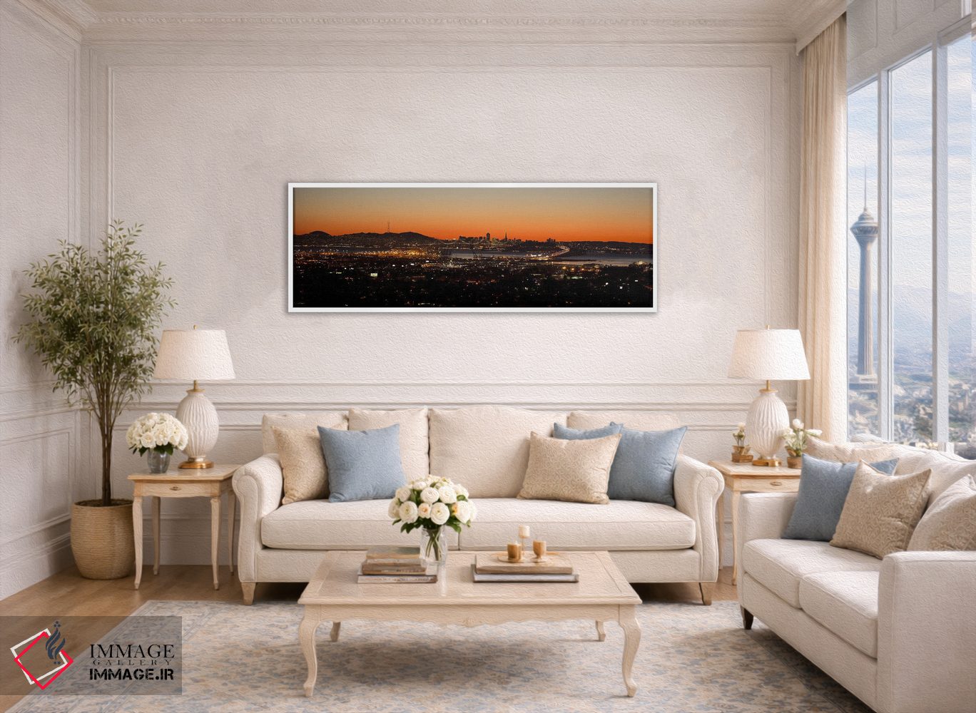 تابلو دکوراتیو Oakland, San Francisco Bay, San Francisco, California… اثر پانورامیک ایمجز - D2W
