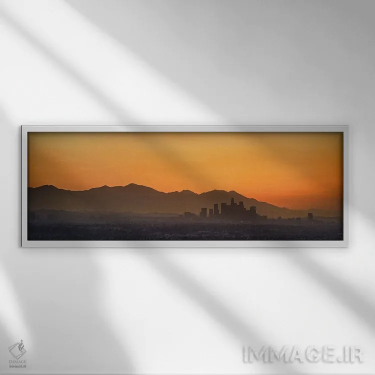 تابلو دکوراتیو San Gabriel Mountains, Los Angeles, California, USA"… اثر پانورامیک ایمجز - نمای قابدار سفید