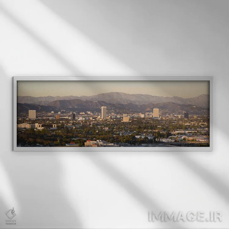 تابلو دکوراتیو Miracle Mile, Hayden Tract, Hollywood, Griffith Park Ob… اثر پانورامیک ایمجز - نمای قابدار سفید