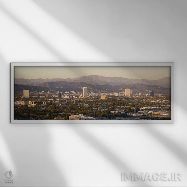 تابلو دکوراتیو Miracle Mile, Hayden Tract, Hollywood, Griffith Park Ob… اثر پانورامیک ایمجز - نمای قابدار سفید