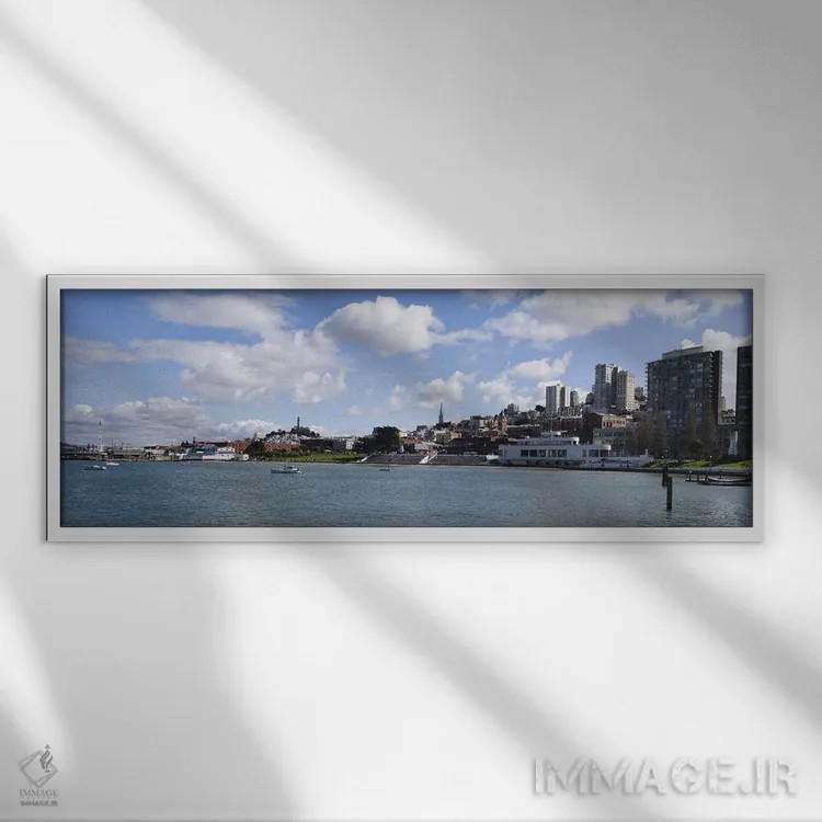 تابلو دکوراتیو Fisherman's Wharf District, San Francisco, California… اثر پانورامیک ایمجز - نمای قابدار سفید