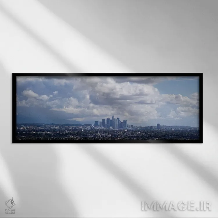 تابلو دکوراتیو Los Angeles, California, USA" - "ساختمان ها در یک شهر… اثر پانورامیک ایمجز - نمای قابدار مشکی