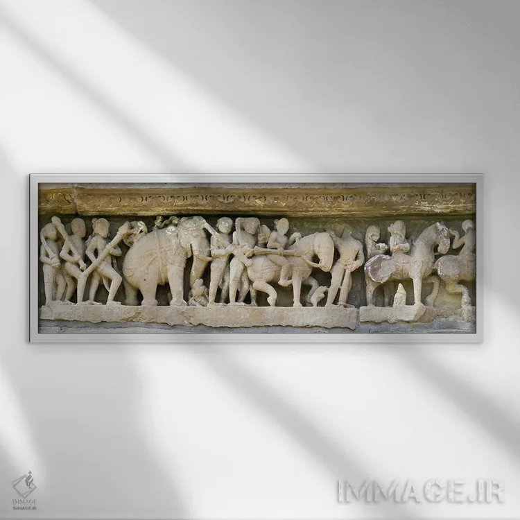 تابلو دکوراتیو Khajuraho, Chhatarpur District, Madhya Pradesh, India"… اثر پانورامیک ایمجز - نمای قابدار سفید