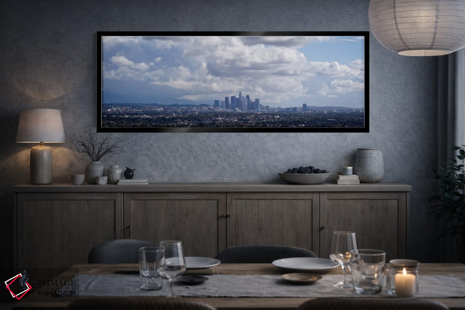 تابلو دکوراتیو Los Angeles, California, USA" - "ساختمان ها در یک شهر… اثر پانورامیک ایمجز - D5B