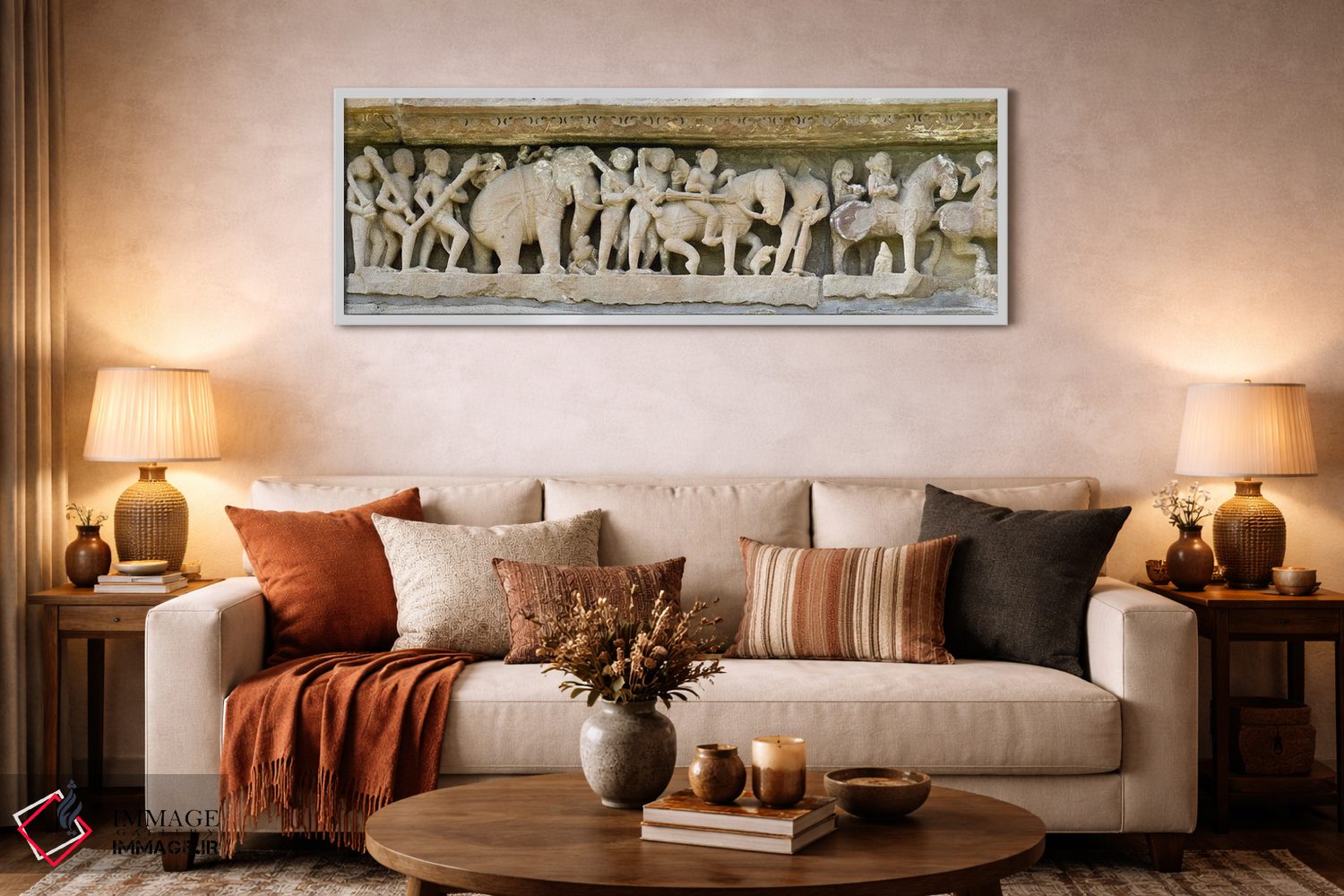 تابلو دکوراتیو Khajuraho, Chhatarpur District, Madhya Pradesh, India"… اثر پانورامیک ایمجز - D3W