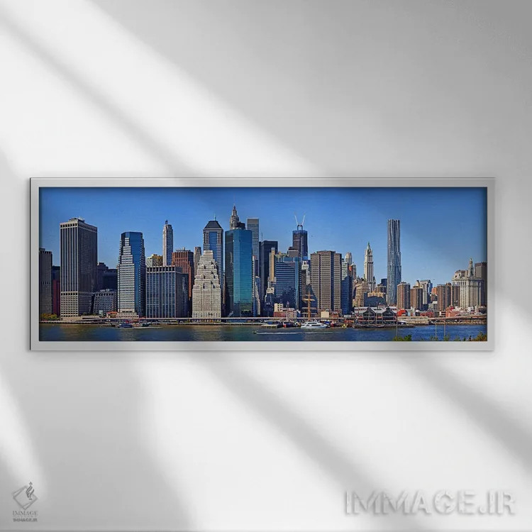 تابلو دکوراتیو Lower Manhattan, Manhattan, New York City, New York Sta… اثر پانورامیک ایمجز - نمای قابدار سفید