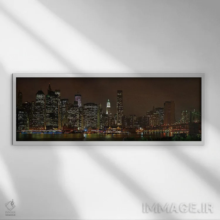 تابلو دکوراتیو Lower Manhattan, Manhattan, New York City, New York Sta… اثر پانورامیک ایمجز - نمای قابدار سفید