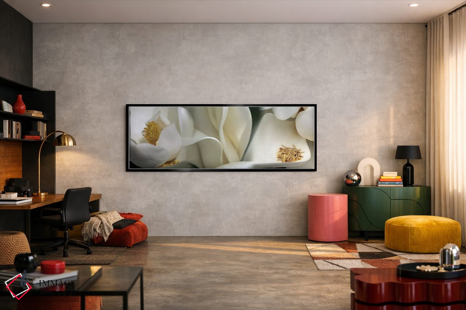 تابلو دکوراتیو گل های مگنولیا بهشتی اثر پانورامیک ایمجز - D6B